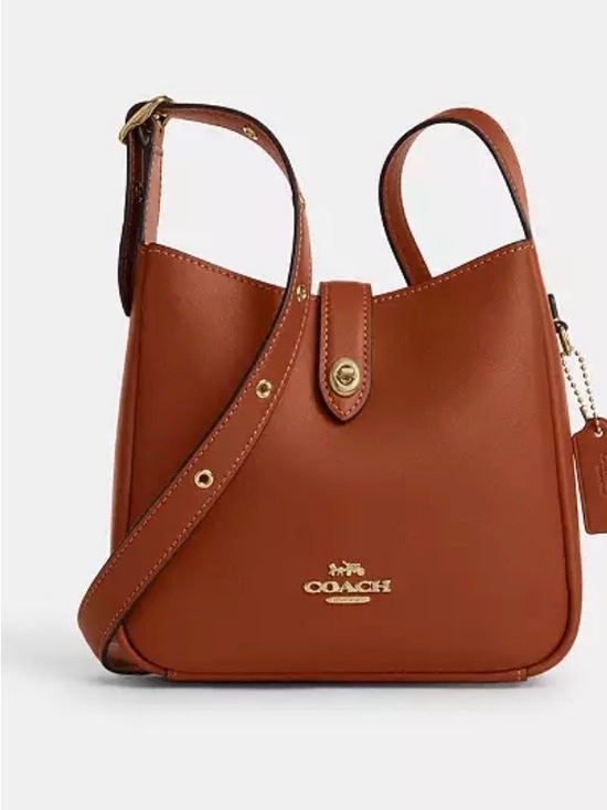 Coach Handbags - COACH Mini Hadley Leather Crossbody Bag in Brown